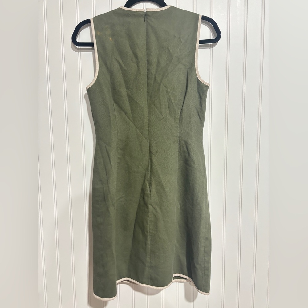Veronica Beard Olive Button-Front Mini Dress - image 7